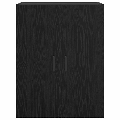 Wandschrank Schwarz Eichen-Optik 69.5 x 34 x 90 cm