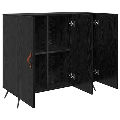 Sideboard Schwarz 90 x 34 x 80 cm Holzwerkstoff