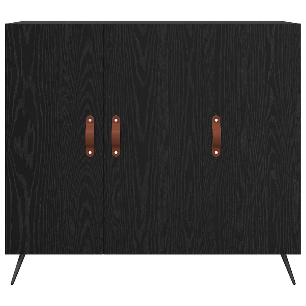 Sideboard Schwarz 90 x 34 x 80 cm Holzwerkstoff
