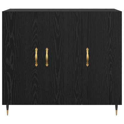 Sideboard Schwarz 90 x 34 x 80 cm Holzwerkstoff