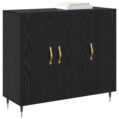 Sideboard Schwarz 90 x 34 x 80 cm Holzwerkstoff