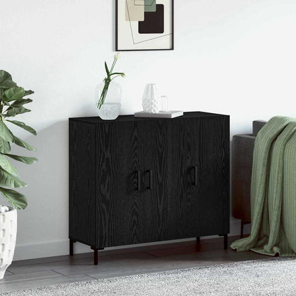 Sideboard Schwarz 90 x 34 x 80 cm Holzwerkstoff