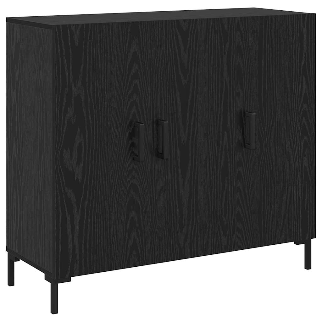 Sideboard Schwarz 90 x 34 x 80 cm Holzwerkstoff