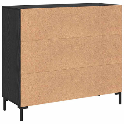 Sideboard Schwarz 90 x 34 x 80 cm Holzwerkstoff