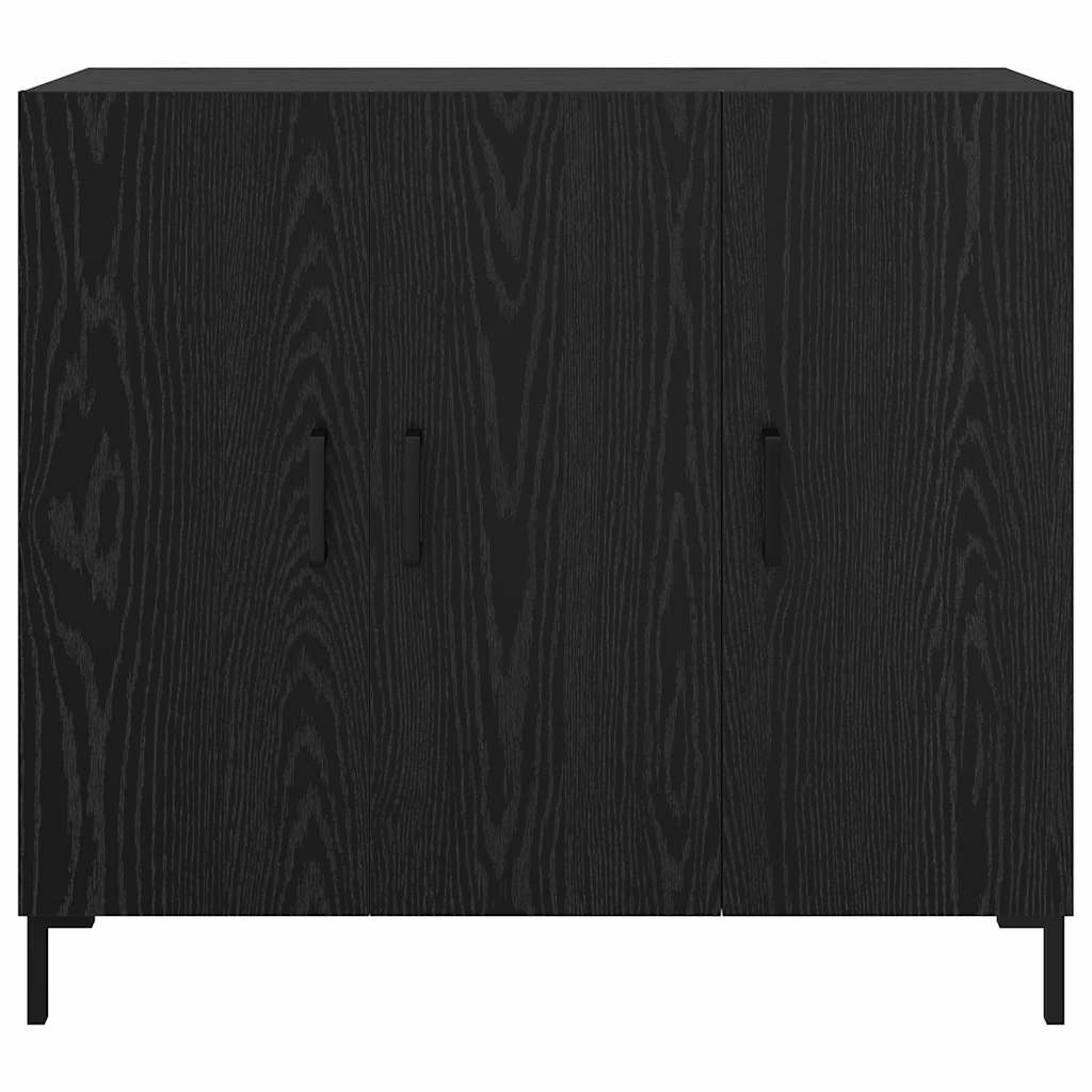 Sideboard Schwarz 90 x 34 x 80 cm Holzwerkstoff