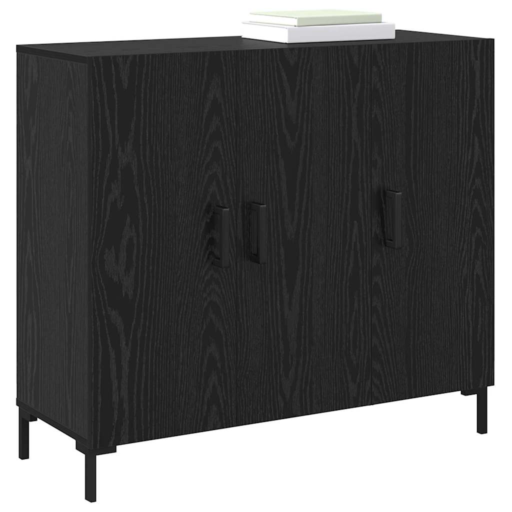 Sideboard Schwarz 90 x 34 x 80 cm Holzwerkstoff
