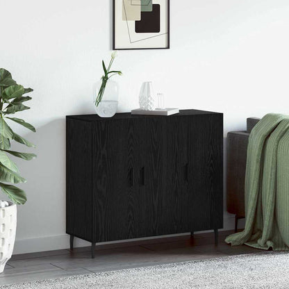 Sideboard Schwarz 90 x 34 x 80 cm Holzwerkstoff