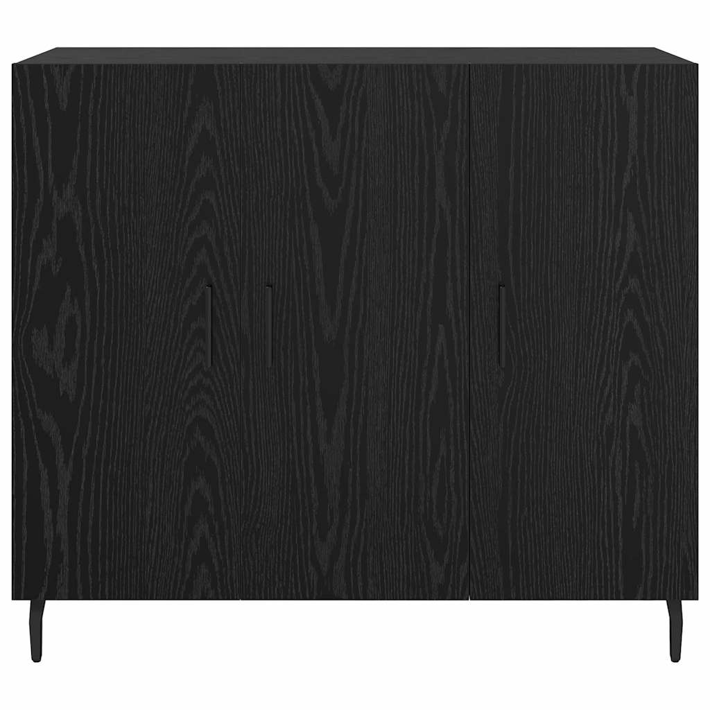 Sideboard Schwarz 90 x 34 x 80 cm Holzwerkstoff