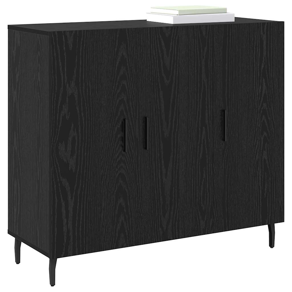 Sideboard Schwarz 90 x 34 x 80 cm Holzwerkstoff