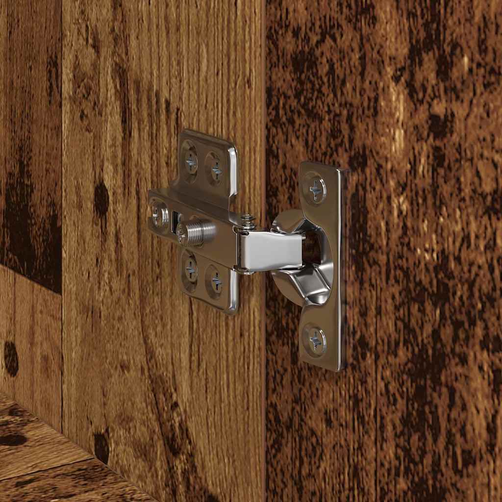 Büroschrank mit Regal Altholz 60 x 32 x 115 cm Holzwerkstoff