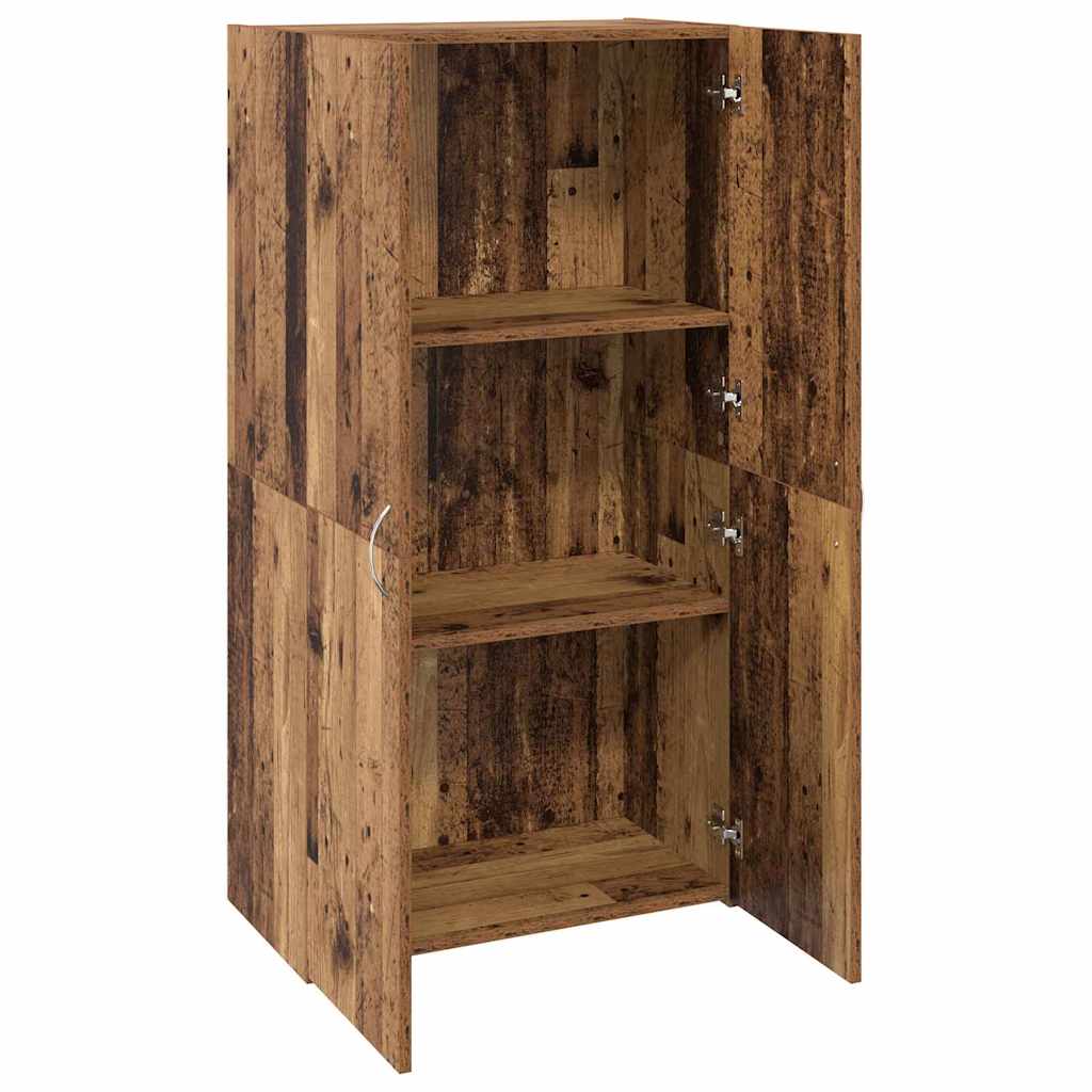 Büroschrank mit Regal Altholz 60 x 32 x 115 cm Holzwerkstoff