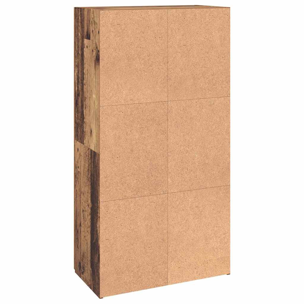 Büroschrank mit Regal Altholz 60 x 32 x 115 cm Holzwerkstoff