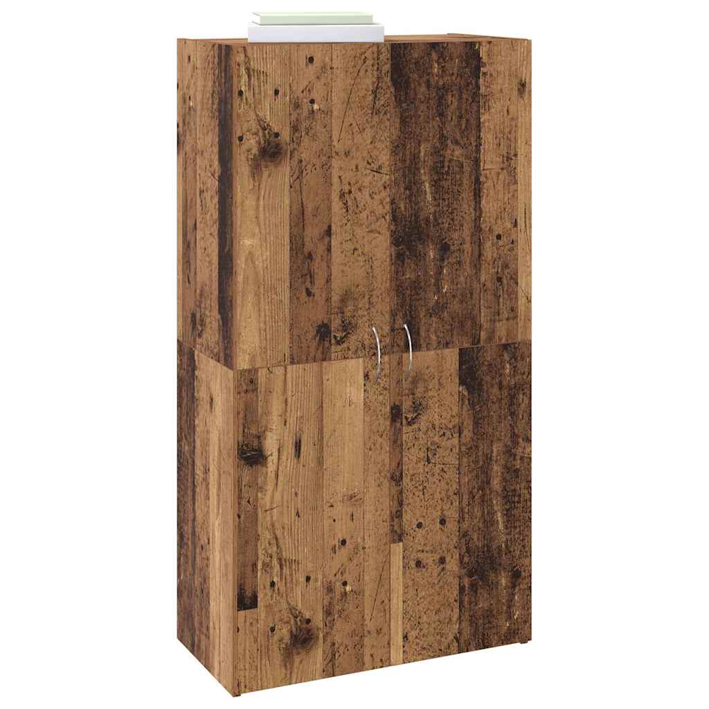 Büroschrank mit Regal Altholz 60 x 32 x 115 cm Holzwerkstoff