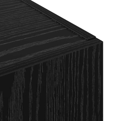 Büroschrank Schwarz Eichen-Optik 60 x 32 x 115 cm Holzwerkstoff