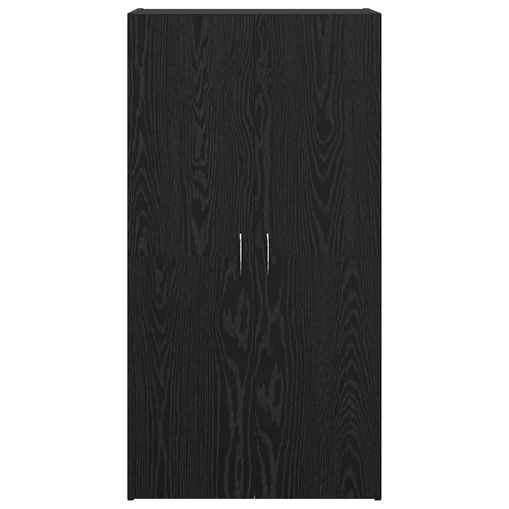 Büroschrank Schwarz Eichen-Optik 60 x 32 x 115 cm Holzwerkstoff