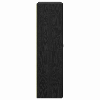 Büroschrank Schwarz Eichen-Optik 60 x 32 x 115 cm Holzwerkstoff