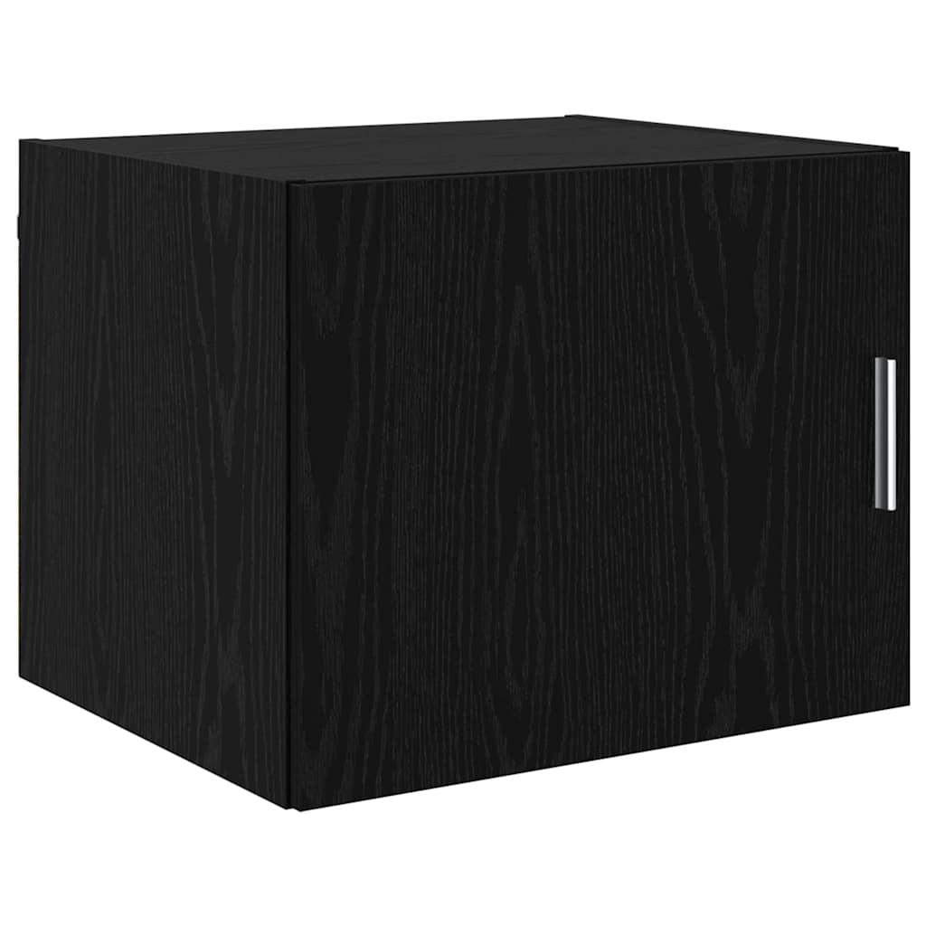 Wandschrank Wandmontiert Schwarz Eichen-Optik 50 x 42,5 x 40 cm