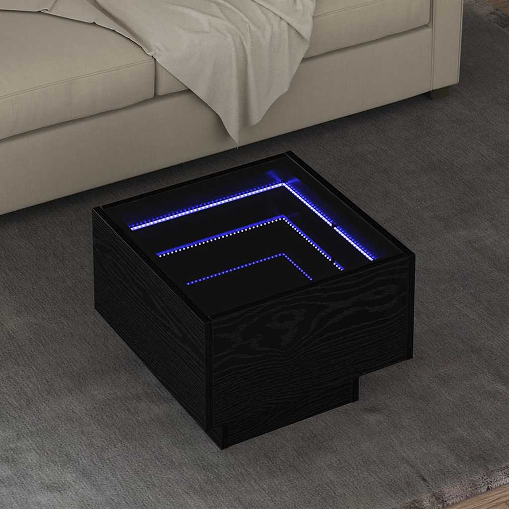 Couchtisch Schwarz Eichen-Optik 40 x 40 x 30 cm Holzwerkstoff