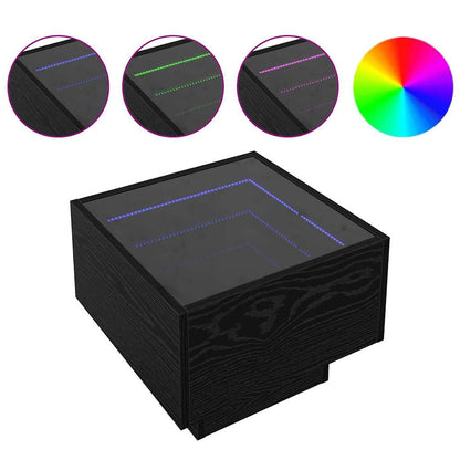 Couchtisch Schwarz Eichen-Optik 40 x 40 x 30 cm Holzwerkstoff