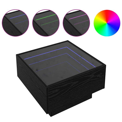 Couchtisch Schwarz Eichen-Optik 50 x 50 x 30 cm Holzwerkstoff