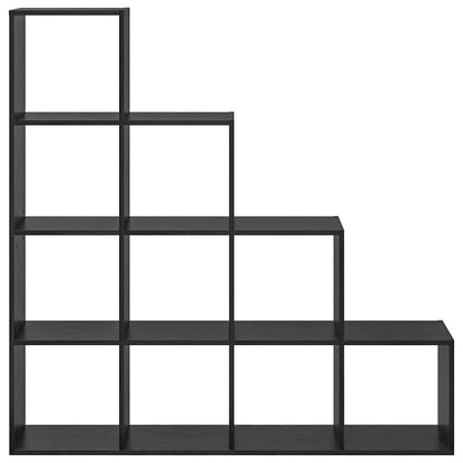 Raumteiler Bücherregal Schwarz Eichen-Optik