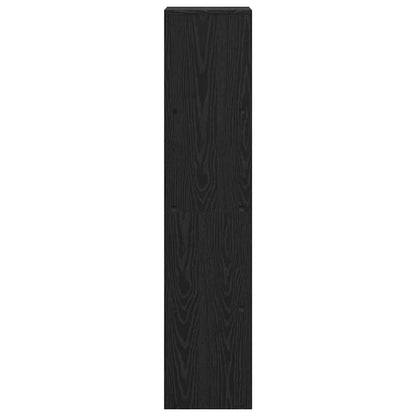 Raumteiler Bücherregal Schwarz Eichen-Optik