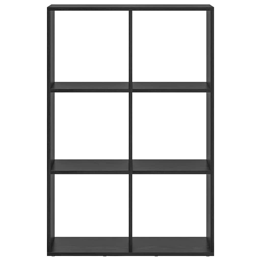 Bücherregal Schwarz Eichen-Optik 69,5 x 29 x 103,5 cm