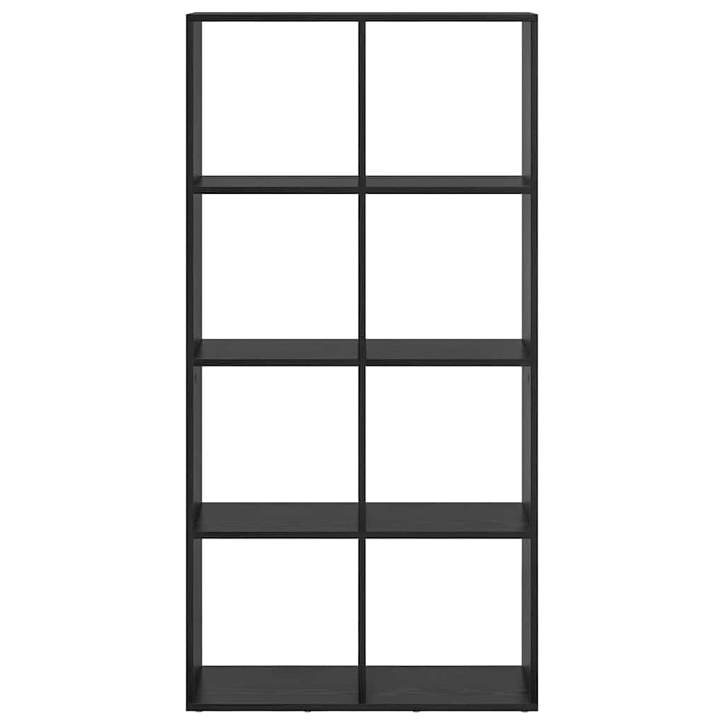 Bücherregal Schwarz Eichen-Optik 69,5 x 29 x 137,5 cm