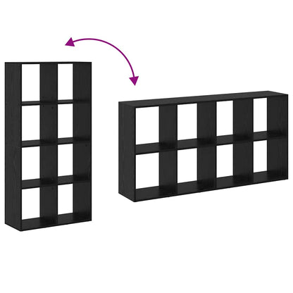 Bücherregal Schwarz Eichen-Optik 69,5 x 29 x 137,5 cm