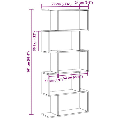 Bücherregal Braun 70 x 24 x 161 cm Holzwerkstoff