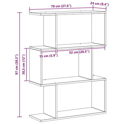 Bücherregal Grau 70 x 14 x 97 cm Holzwerkstoff