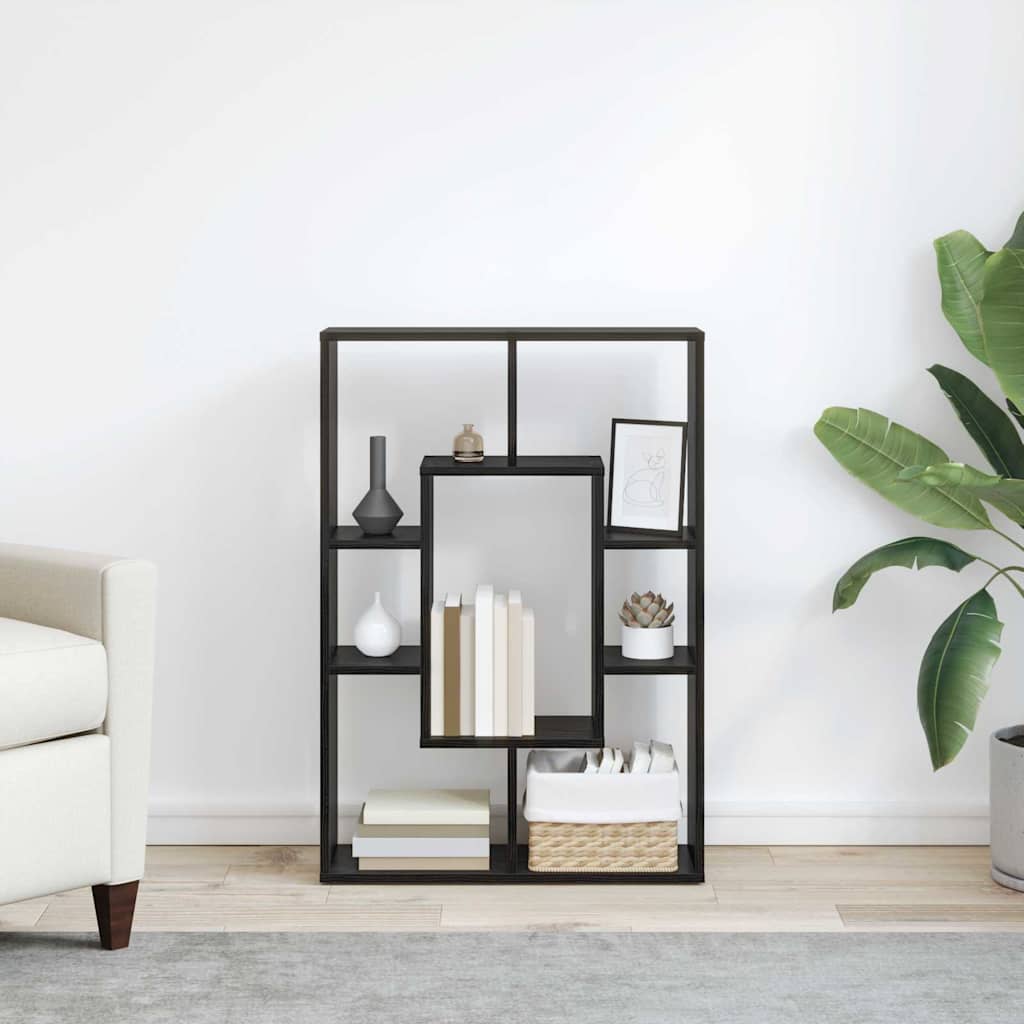 Bücherregal Schwarz Eichen-Optik 63 x 20 x 90 cm Holzwerkstoff