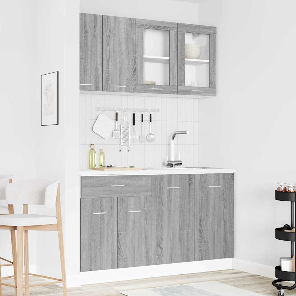 Küchenschrank-Set Lyon 4 pcs Grau Sonoma 140 x 46 x 81.5 cm