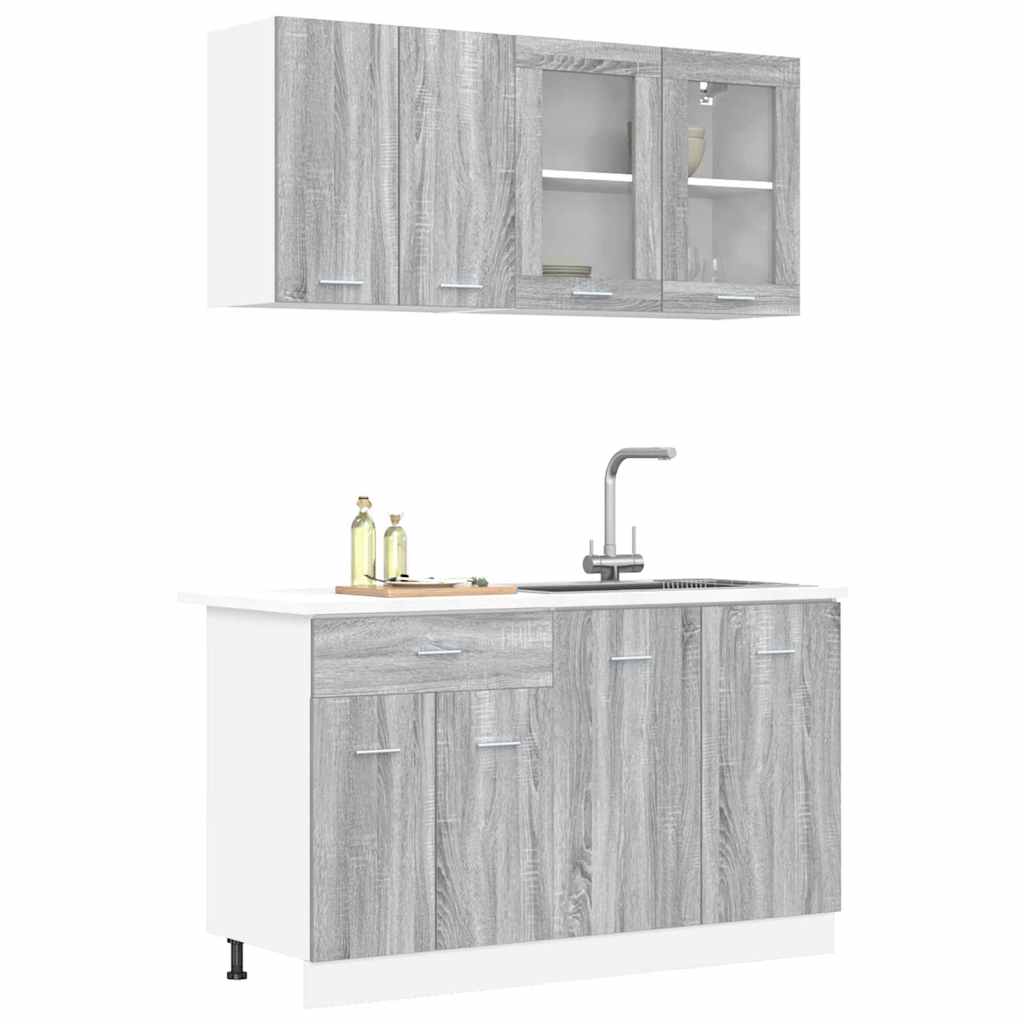 Küchenschrank-Set Lyon 4 pcs Grau Sonoma 140 x 46 x 81.5 cm