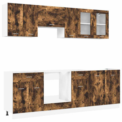 Küchenschrank-Set Lyon 8 pcs Räuchereiche 240 x 46 x 81,5 cm