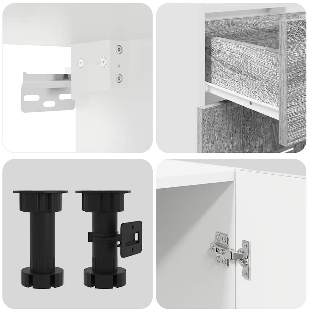 Küchenschrank-Set Lyon 8 pcs Graues Sonoma 240 x 46 x 81,5 cm