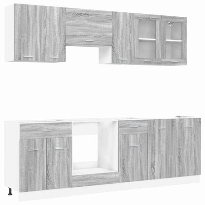 Küchenschrank-Set Lyon 8 pcs Graues Sonoma 240 x 46 x 81,5 cm