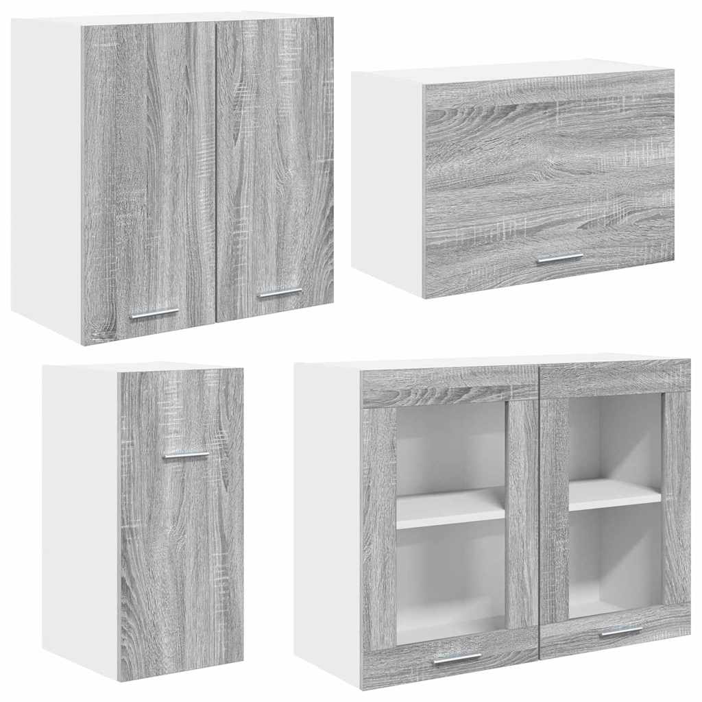 Küchenschrank-Set Lyon 8 pcs Graues Sonoma 240 x 46 x 81,5 cm