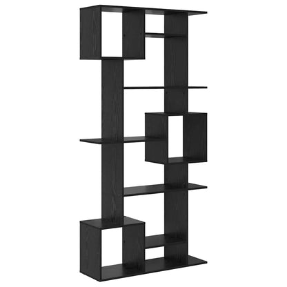 Bücherregal Schwarz Eichen-Optik 92 x 29 x 188 cm Holzwerkstoff