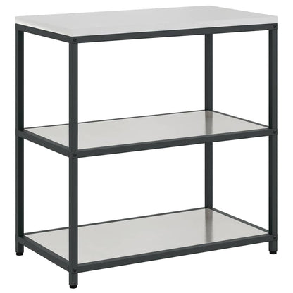 Küchenlager-Set mit Tür 3 pcs Silber 240 x 50 x 92 cm Edelstahl