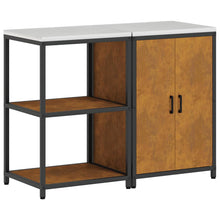 Küchenlager-Set mit Regal mit Tür 2 pcs Rostig Wetterfeststahl