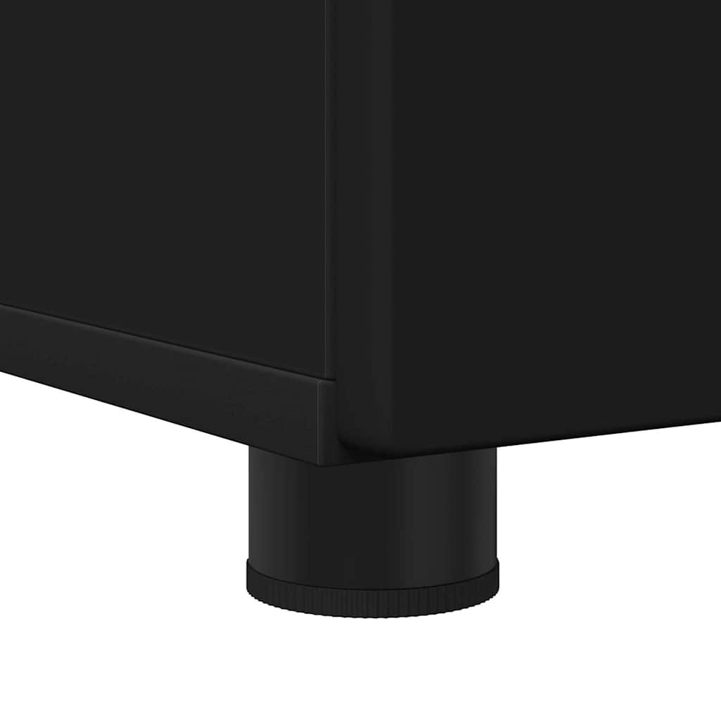 Badezimmermöbel Set 3 pcs Schwarz 61 x 35 x 64 cm Holzwerkstoff