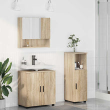 Badezimmermöbel Set mit Tür 3 pcs Sonoma-Eiche 61 x 35 x 64 cm
