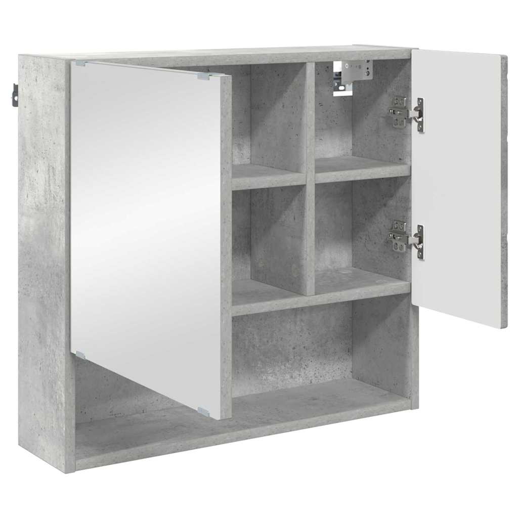 Badezimmermöbel Set mit Tür 3 pcs Betongrau 61 x 35 x 64 cm