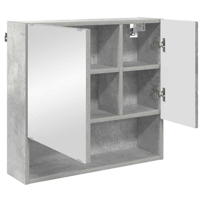 Badezimmermöbel Set mit Tür 3 pcs Betongrau 61 x 35 x 64 cm