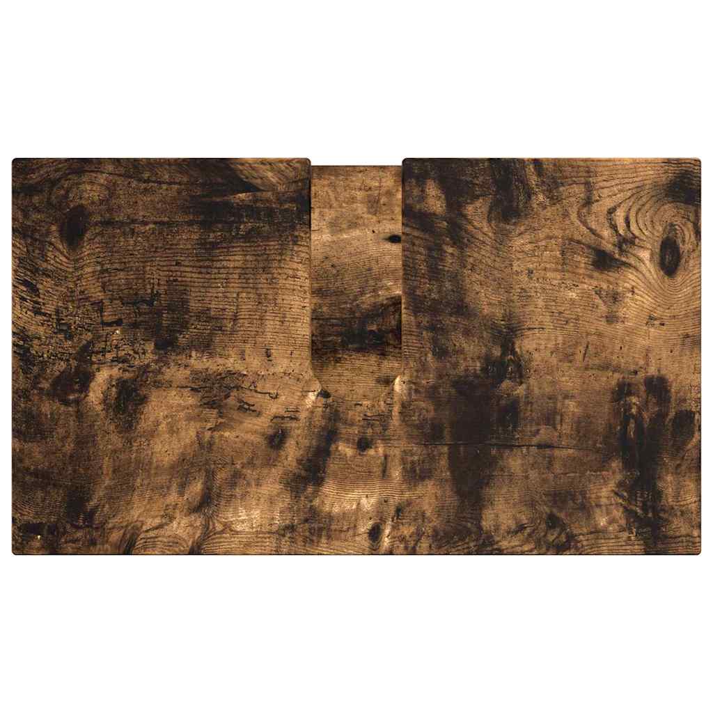 Badezimmermöbel Set mit Tür 3 pcs Räuchereiche 61 x 35 x 64 cm