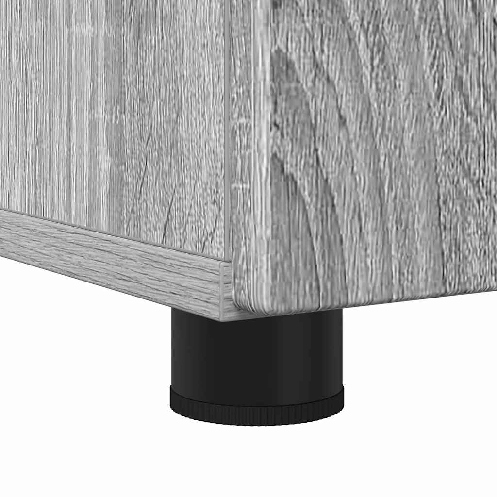 Badezimmermöbel Set mit Tür 3 pcs Grau Sonoma 61 x 35 x 64 cm