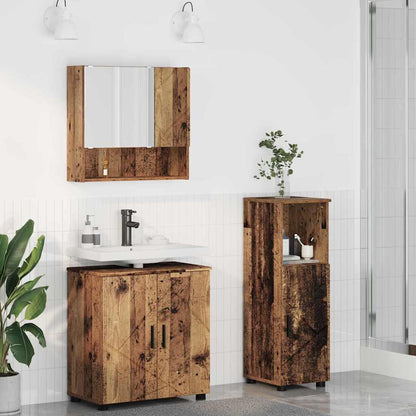 Badezimmermöbel Set 3 pcs Altholz 61 x 35 x 64 cm Holzwerkstoff