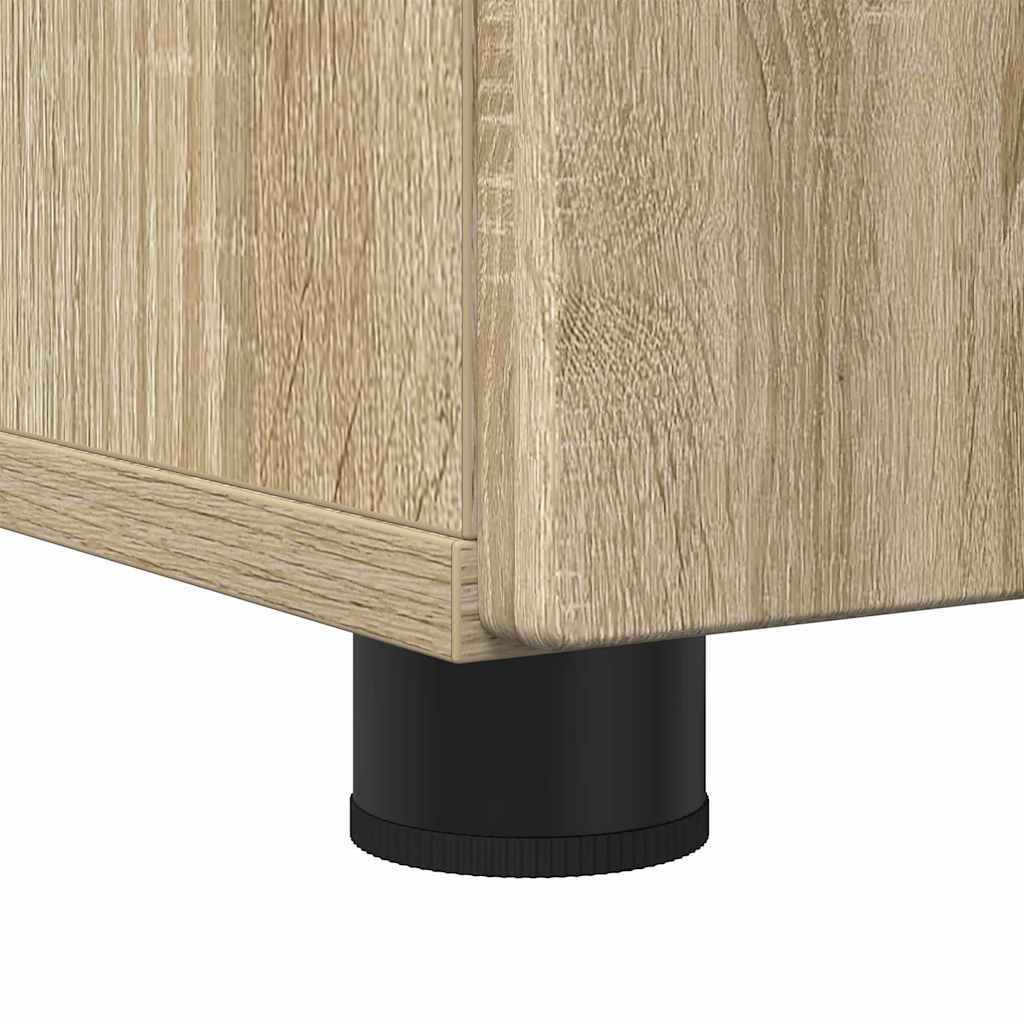 Badezimmermöbel Set mit Tür 3 pcs Sonoma-Eiche 61 x 35 x 64 cm