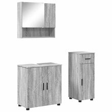 Badezimmermöbel Set mit Tür 3 pcs Grau Sonoma 61 x 35 x 64 cm